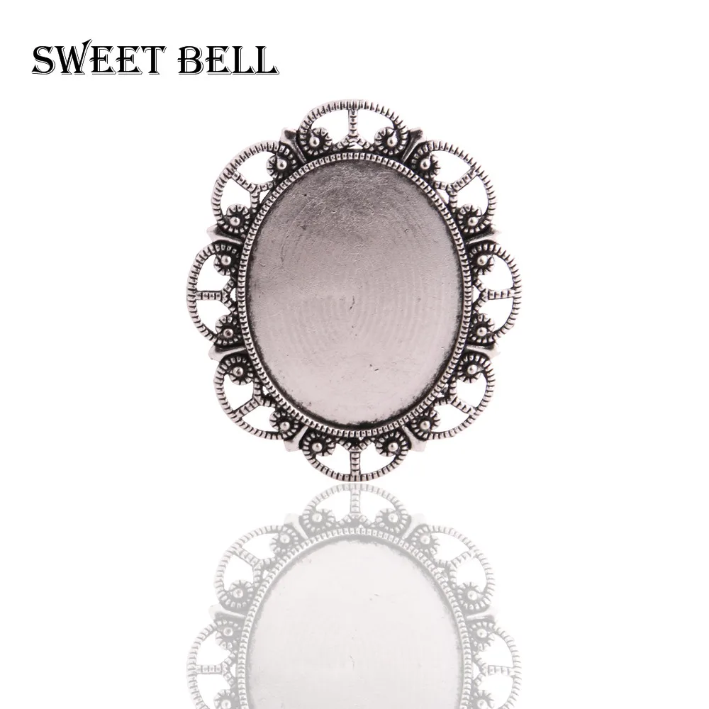 

8 шт. 46*56 мм (диаметр 30*40 мм), античный серебряный Кабошон, основа, пустые Овальные Подвески, высокое качество, подвески 6D1073