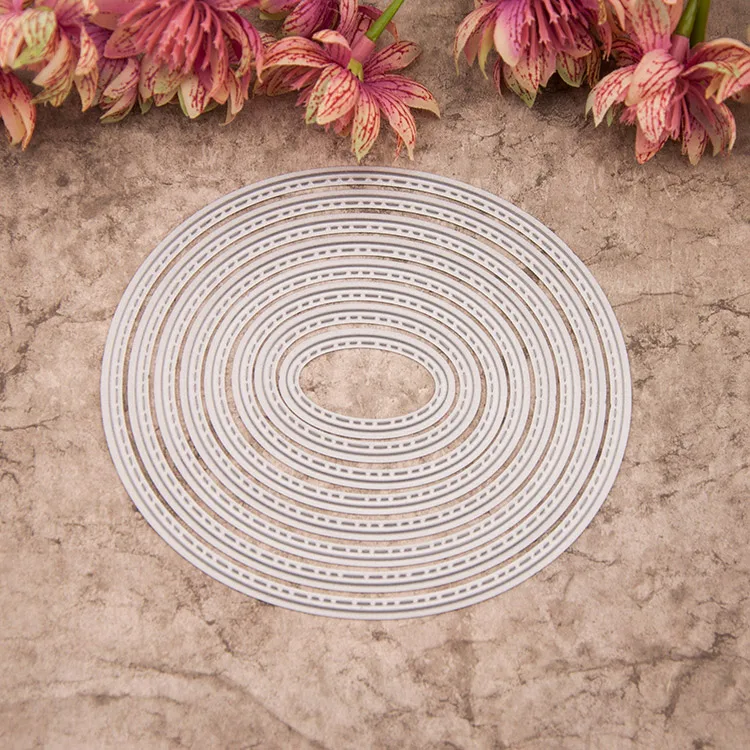 Металлические Смешанные овальные трафареты для скрапбукинга фотоальбом