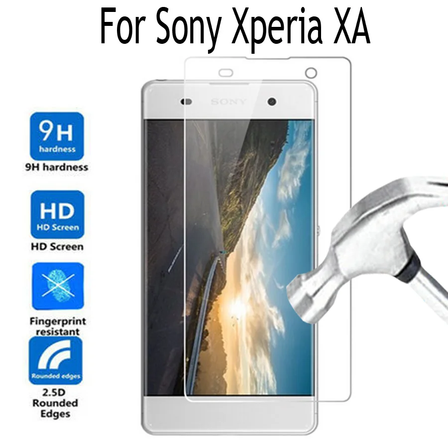 Закаленное Защитная стеклянная пленка для экрана Крышка Sony Xperia XA 5 0 дюймов F3212 F3213