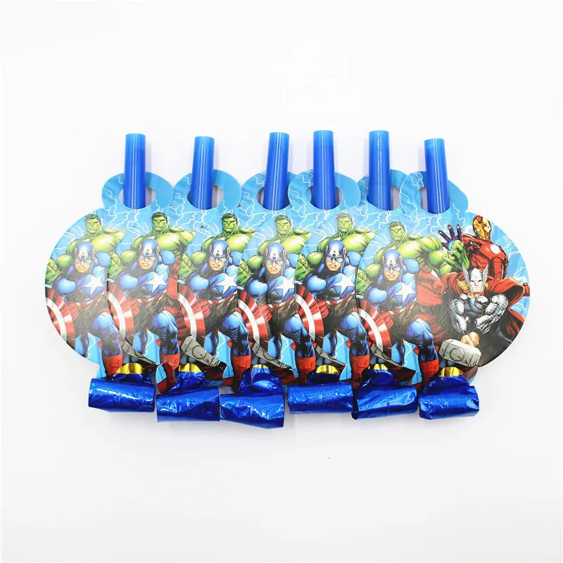Blowout 6pcs Мультфильм тема Мстителей День Рождения украшения дети мальчик Одноразовые Набор посуды салфетки чашки тарелка Подарочный пакет вечерние принадлежности - Цвет: Blowout 6pcs