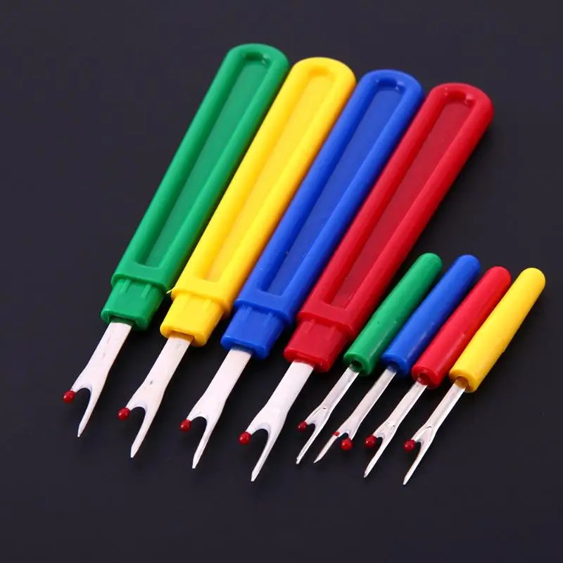 8pcs/lot Thread Cutter Seam Ripper Stitch Unpicker Needle Arts Sewing Tool Plastic Handle Knift (4 Large 4 Small) | Дом и сад