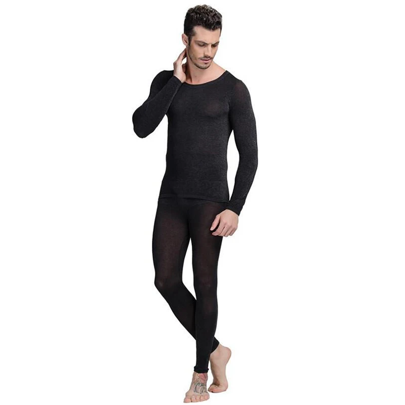 Бесшовные зима 37 градусов для мужчин похудения теплый термальность нижнее бельё