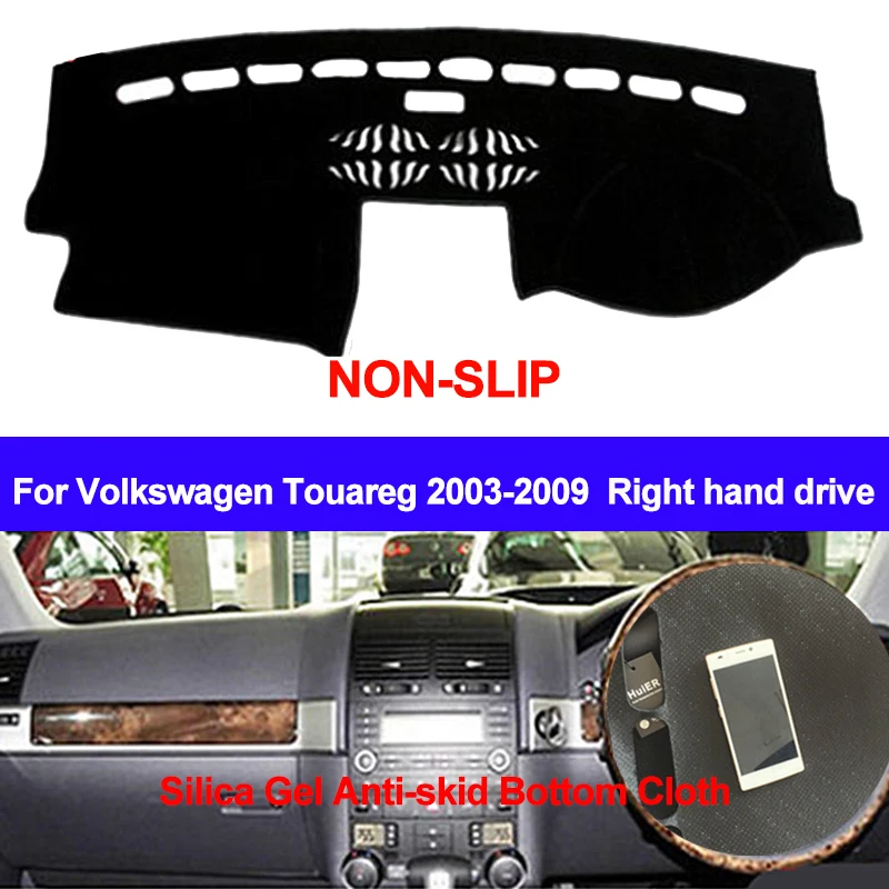 

TAIJS для Volkswagen VW Touareg 2003 2004 2005 2006 2007 2008 2009 2010 крышка приборной панели коврик силиконовый нескользящий солнцезащитный козырек