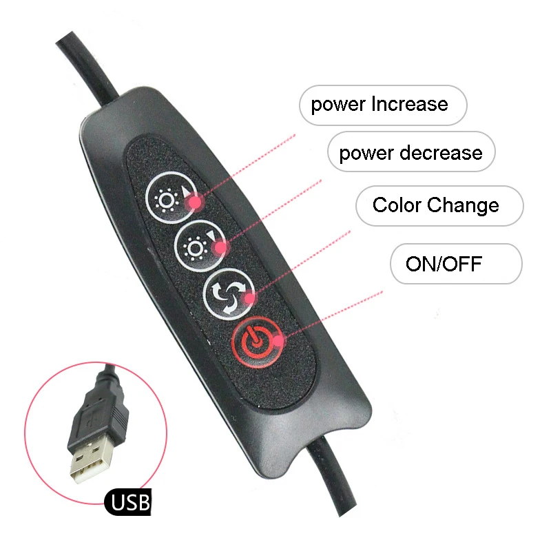 Кольцевой светильник с держателем для телефона 3 цвета светодиодный usb разъем со