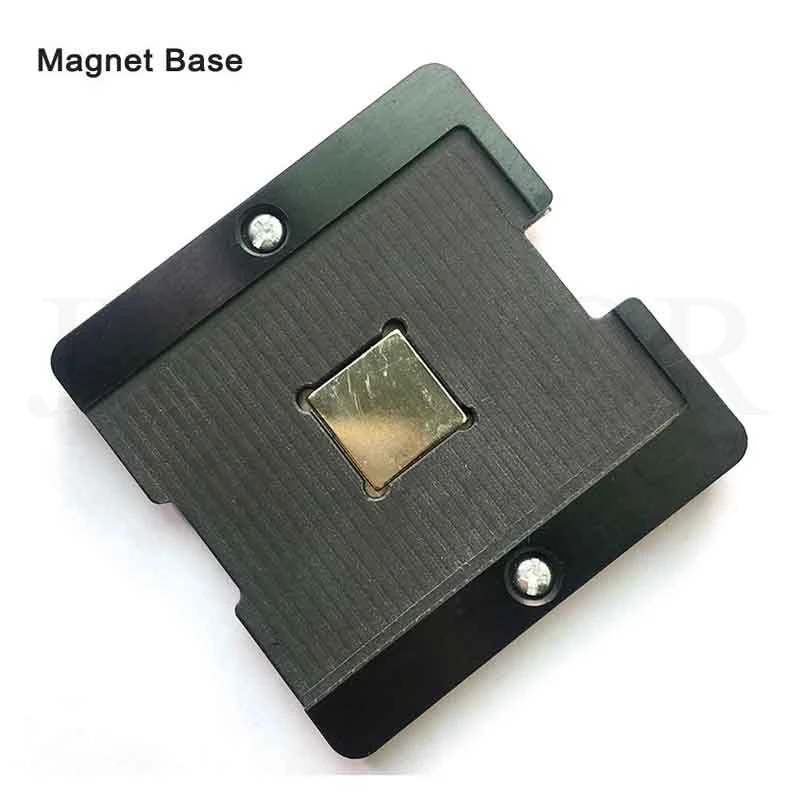 Magnet Base Полный набор EMMC EMCP UFS BGA 153/162 BGA169 BGA186 BGA221 BGA254 реболлинг трафарет завод жестяная стальная сеть с фиксированной пластиной и держателем - Цвет: Magnet Base