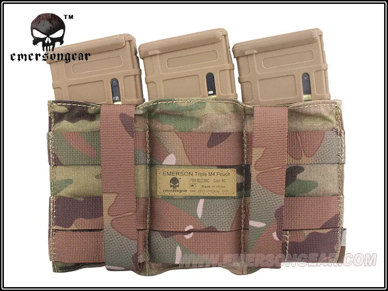 Emersongear Triple M4 чехол для журнала Combat Molle Airsoft MAG Чехол Мультикам EM2388C | Спорт и