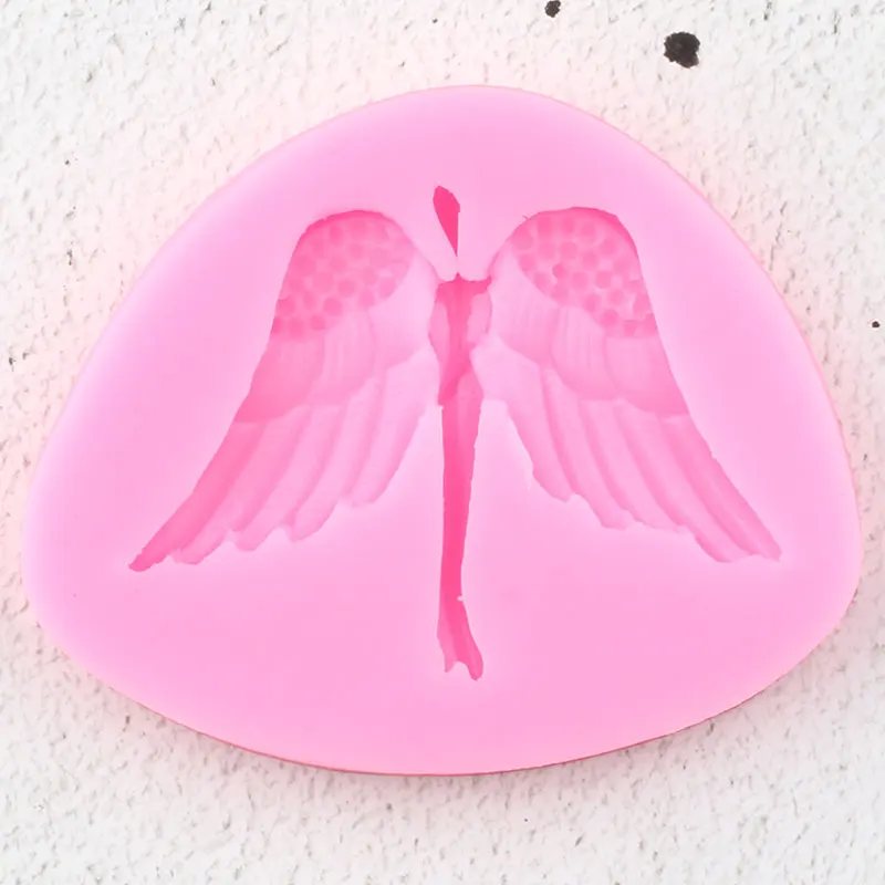 3D Angel Wings Silicone Molds DIY Baking Cupcake Topper Fondant Cake Decorating Tools Fimo Clay Candy Chocolate Gumpaste Moulds