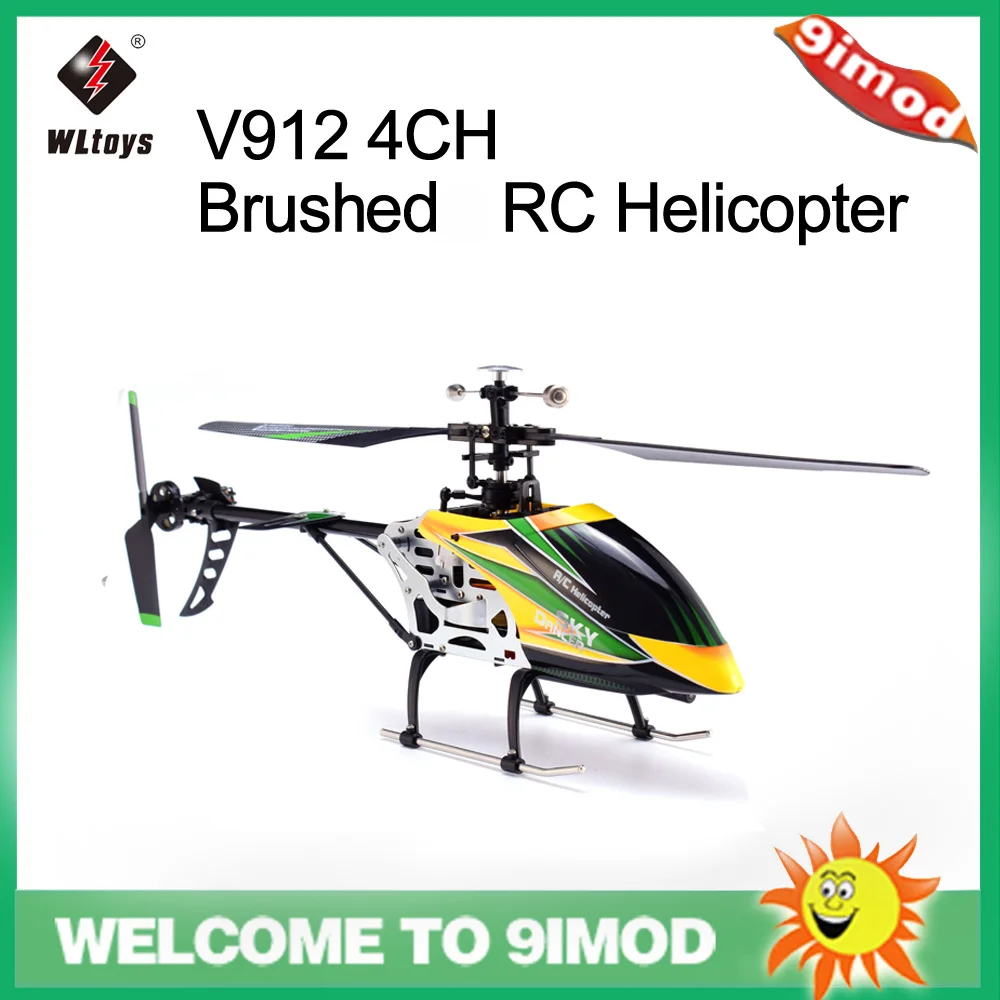 WLtoys V912 Sky Dancer 4CH матовый вертолет с одним лезвием гироскопом головной свет RTF