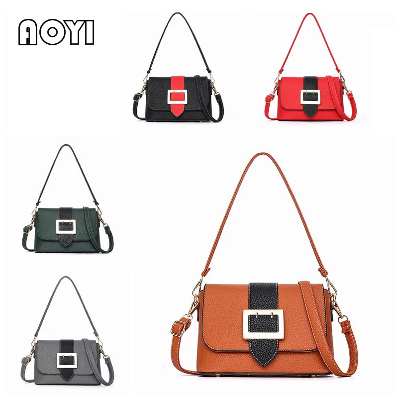 AOYI элегантный Для женщин Курьерские сумки для леди 2018 Crossbody PU кожа Сумка