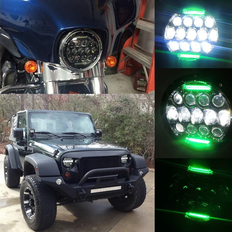 Фары светодиодные FADUIES 2 шт. лампы для Jeep Wrangler JK CJ LJ Hummer H1 H2 7 дюймов 75 Вт ДХО|h2 led|led
