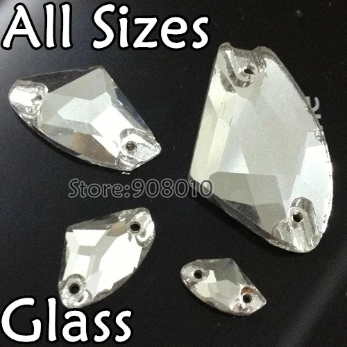 AX Форма Галактическая шить на камни Crystal Clear Цвет Flatback 2 отверстия 5x10 9x14 122x19 мм
