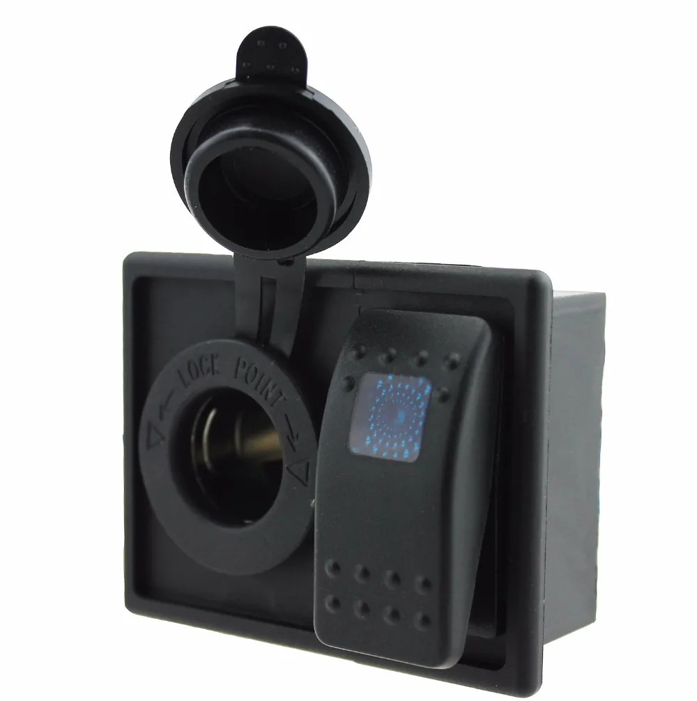 Зарядное устройство с синим светодиодом 12 24 в пост. Тока|motorcycle charger socket|socket for carcar