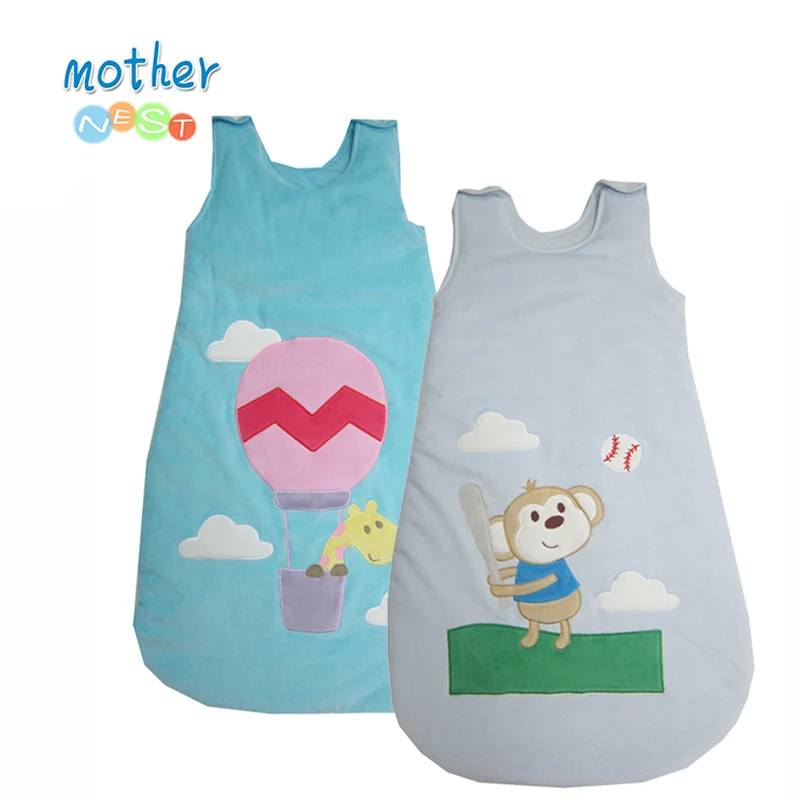 Спальный мешок Mother Nest для новорожденных флисовый комбинезон без рукавов с