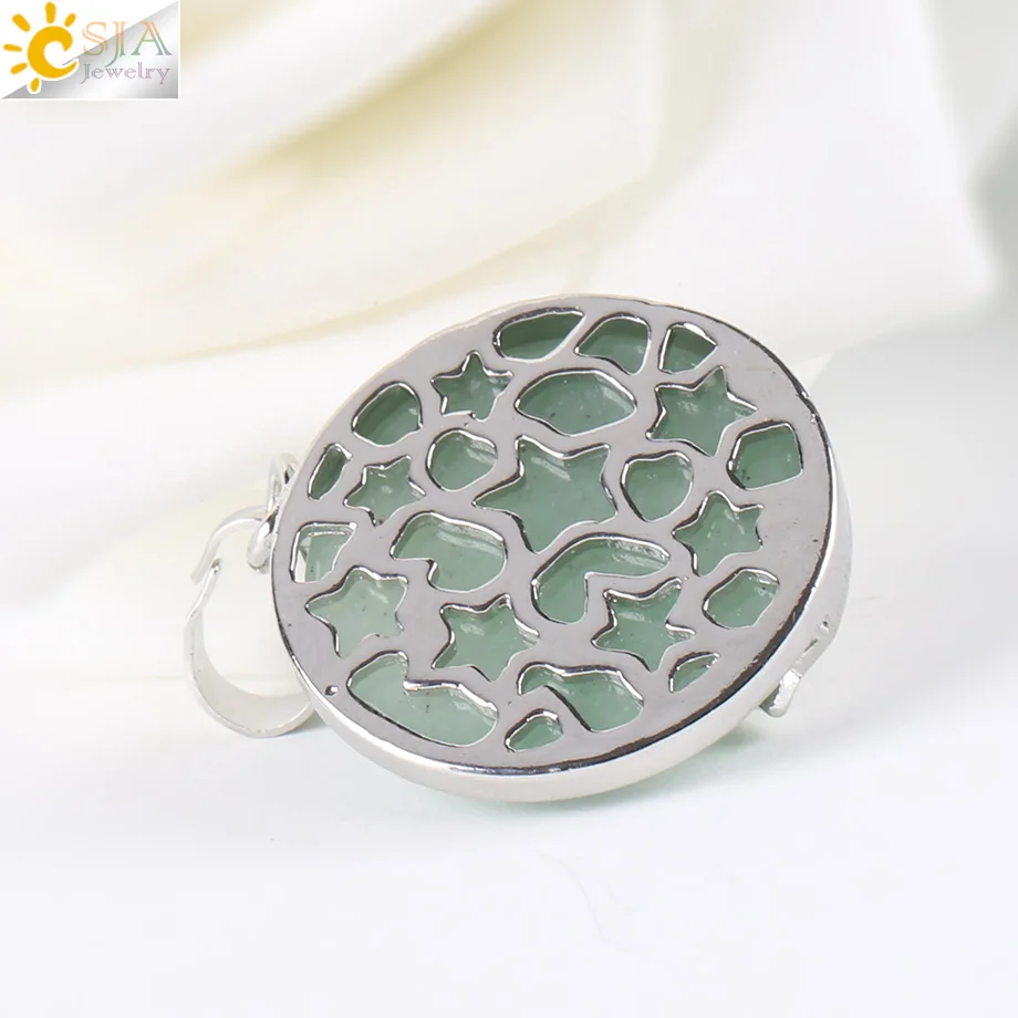 Женское подвесное ожерелье CSJA Crescent розовое кварцевое фиолетовое со стразами и