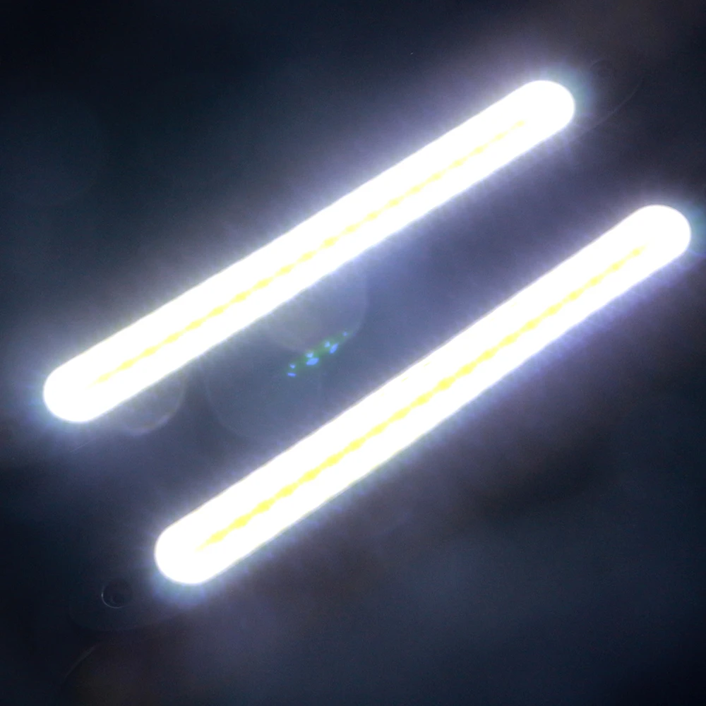 2 шт. DC12V гибкий COB 72 SMD светодиодная вывеска 10 кремнезема двойной Цвета DRL Дневной
