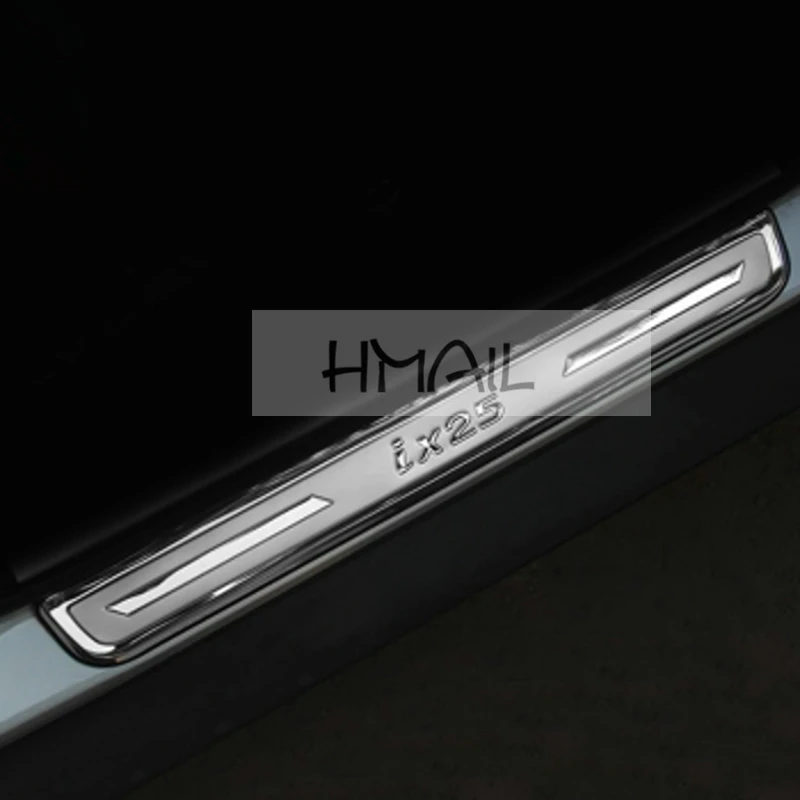 

Stainless steel door sill strip for 2015 HYUNDAI IX25 Threshold trim car styling welcome pedal Scuff plate cover film stickers