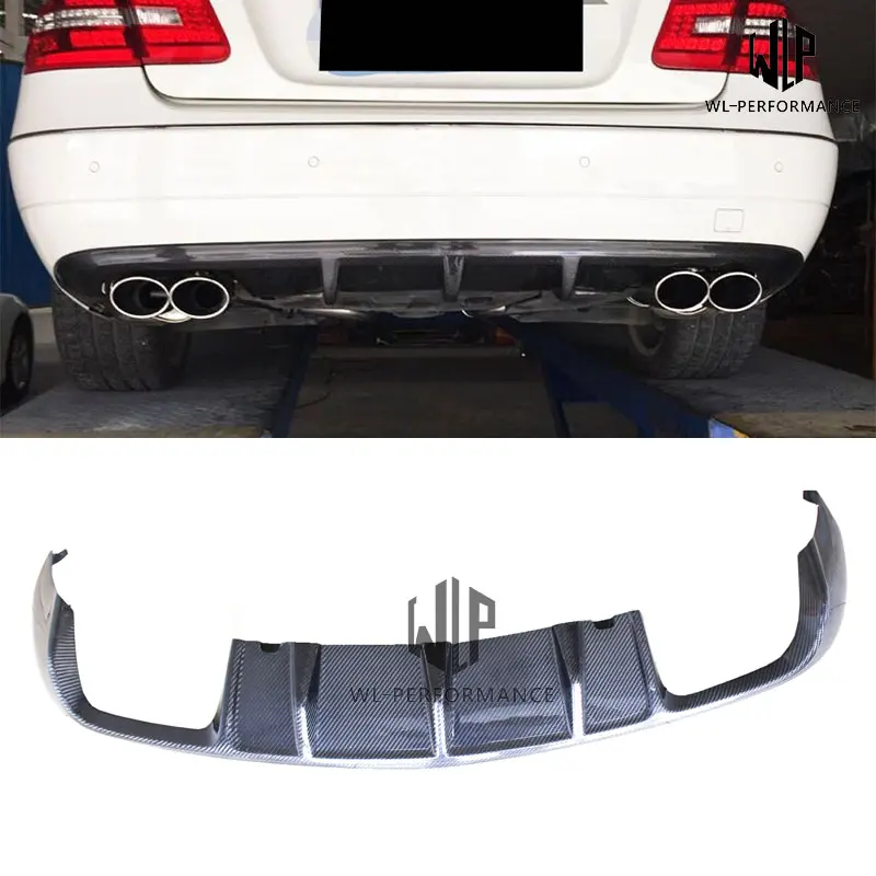 

W207 Carbon Fiber Rear Lip Diffuser Car Styling For Mercedes-Benz E Class E200 E250 E300 E350 Couple Car Body Kit 2010-UP