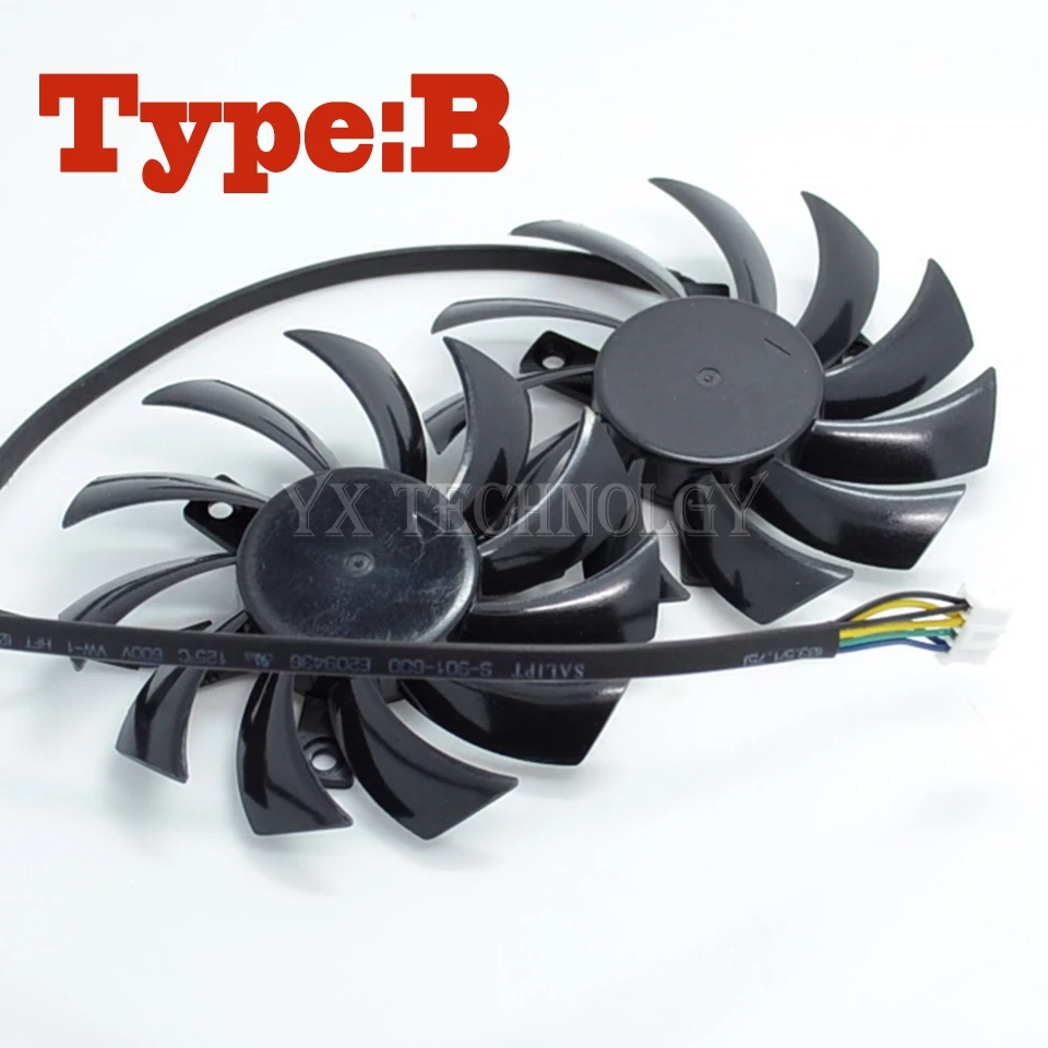 75mm Video Card Dual Fan Replacement PLD08010S12HH 40mm 12V 0.35A 4Pin for MSI GTX 560 570 580 R6770 R6870 R6950 Twin Frozr II B |