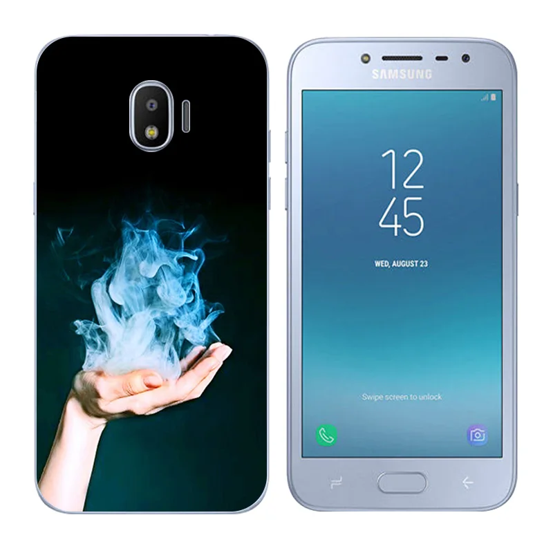 for Samsung Galaxy J2 Pro 2018 / SM-J250F Transparent Soft Silicone Back Phone Cover Hand Fundas |