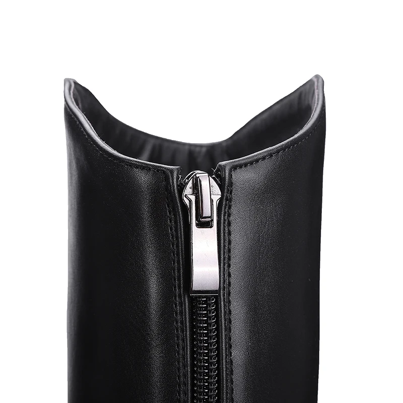 ZALAVOR/Женские ботинки в байкерском стиле женские сапоги до колена военном на меху