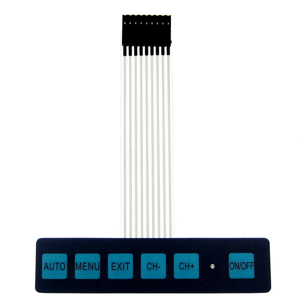 1x6 6 Key Matrix Membrane Switch Keypad Keyboard Control Panel Super Slim with LED | Электроника