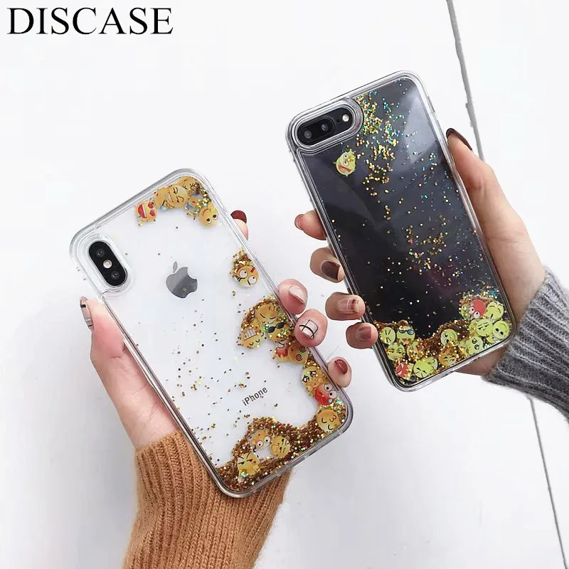 Чехол DIS блестящий жидкий зыбучий песок чехол для телефона iphone 6 6s 8 7 plus XR XS MAX X