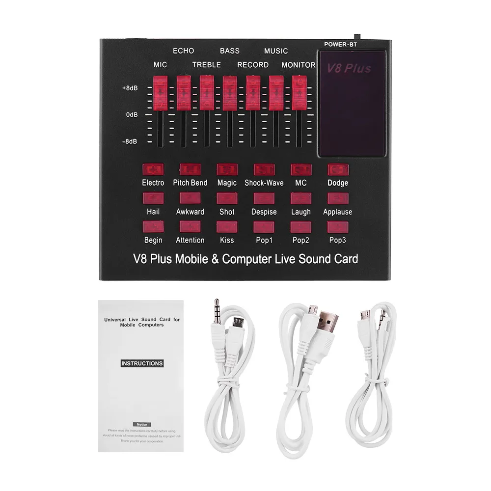 Многофункциональная Мобильная и компьютерная звуковая карта USB аудио интерфейс
