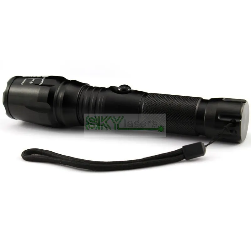 XM L T6 1600LM 7 режимный масштабируемый белый фонарик черный (1x18650/3 x AAA)|xm-l t6|flashlight