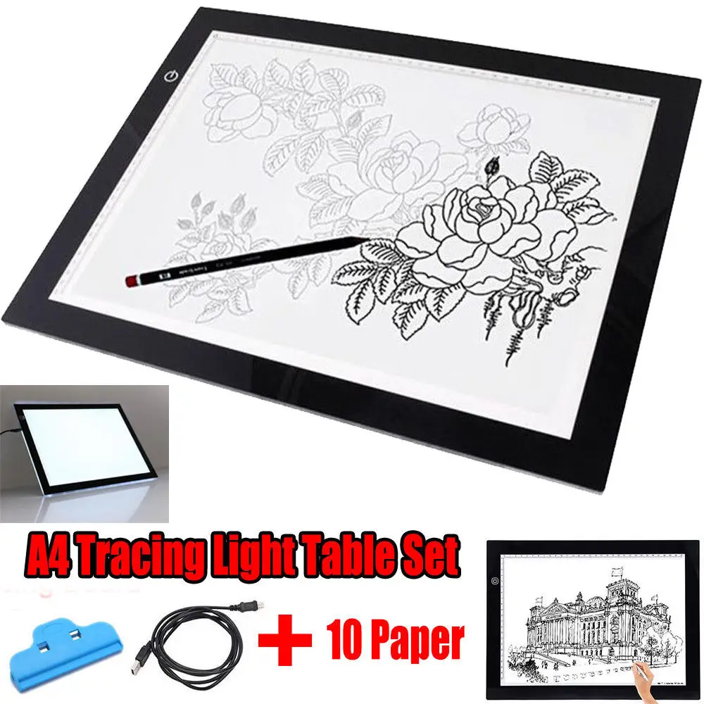 A4 LED ультра тонкий художественный Рисунок Трассировка свет коробка Pad Доска