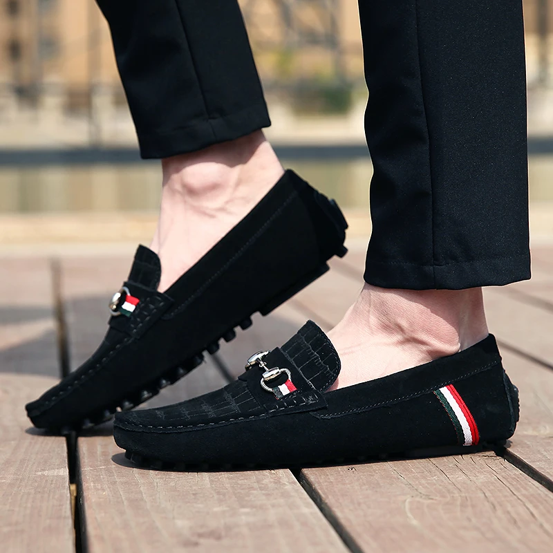Hot Sale Soft Suede Men Loafers Casual Boat Shoes Fashion Slip-On Breathable Flats Gommino Driving Size38-44 Mocasines | Обувь