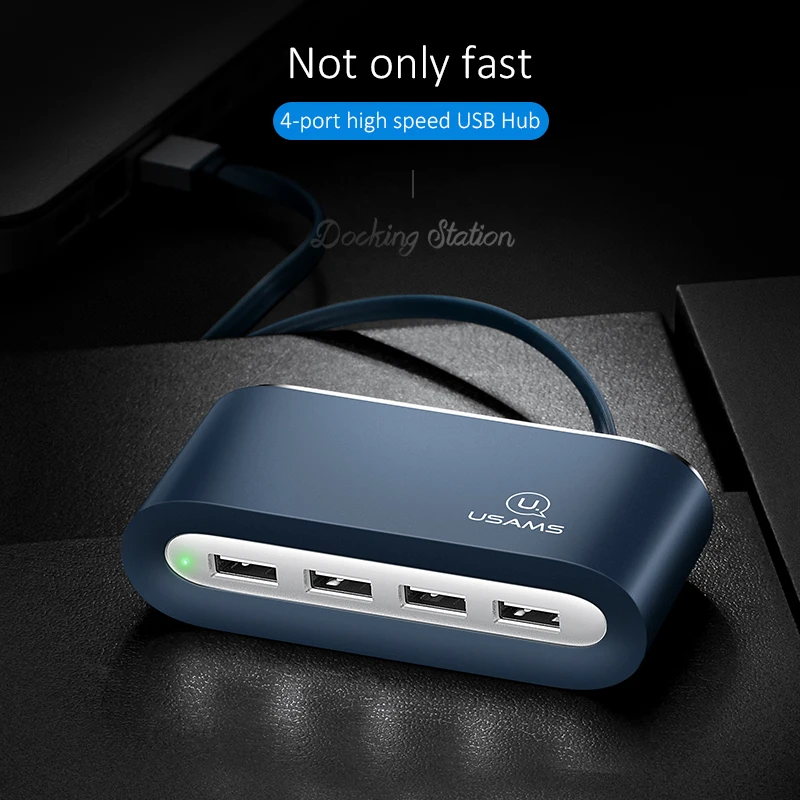 USAMS 4 Порты и разъёмы usb разветвитель высокой Скорость USB2.0 кабеля удлинитель