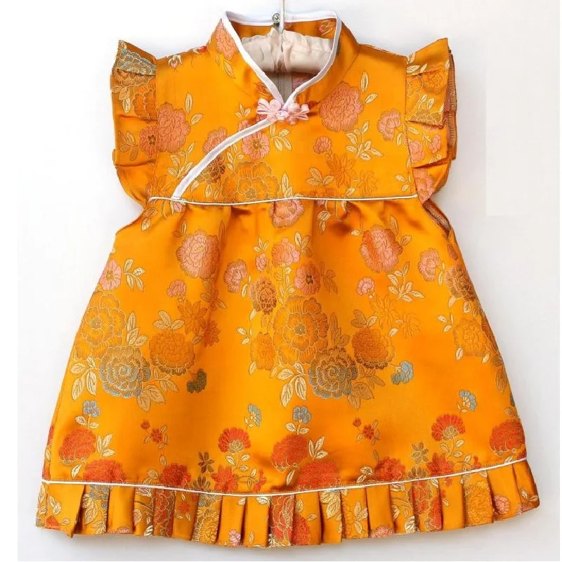 Новинка 2020 года комплекты одежды для малышей на китайский год костюм Qipao одежда