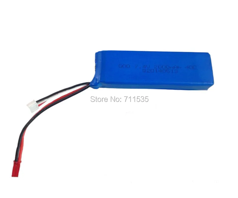 

Аккумулятор Lipo 7,4 в 2600 мАч 40C для WLToys V666 V262 V323 V333 X30V JXD391V пульт дистанционного управления для радиоуправляемого квадрокоптера вертолета