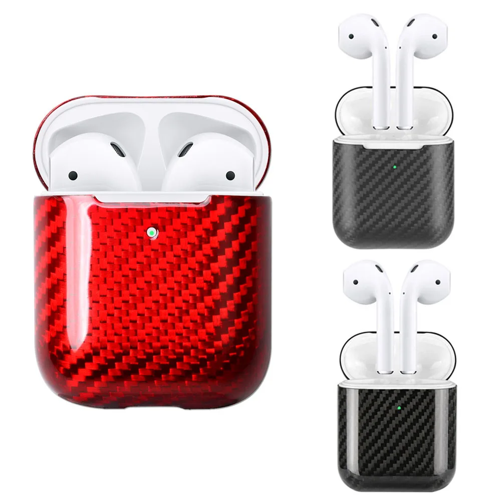Чехол из настоящего углеродного волокна для AirPods 2 Pro беспроводной зарядки