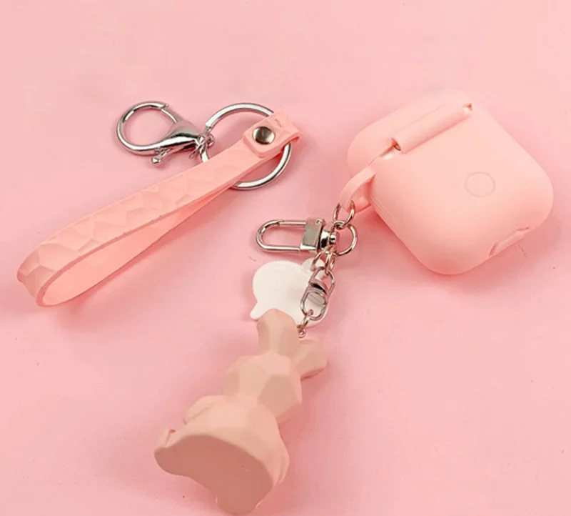 Милый силиконовый чехол с геометрическим рисунком панды для Apple AirPods, мультяшный наушник, чехлы для Airpods 1 2, аксессуары, защитный чехол