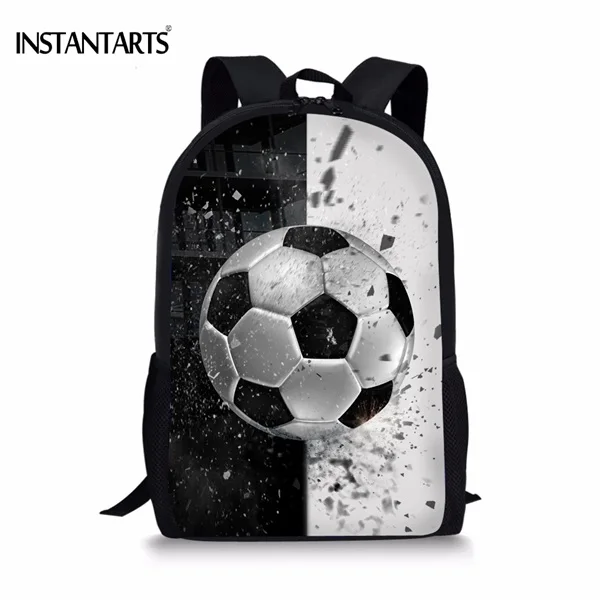 CC2378C INSTANTARTS Cool 3D Ice Soccerly Ball, школьная сумка с принтом для мальчиков-подростков, повседневные сумки для книг на плечо, детские сумки для книг, рюкзак - Цвет: CC2378C