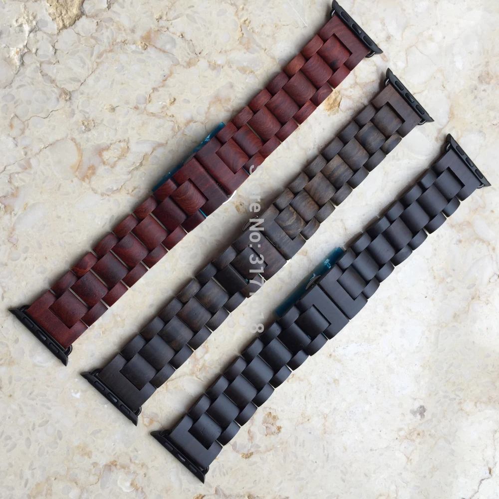 Ремешок деревянный для apple watch band 38 мм 42 40 44 удобный браслет с застежкой бабочкой