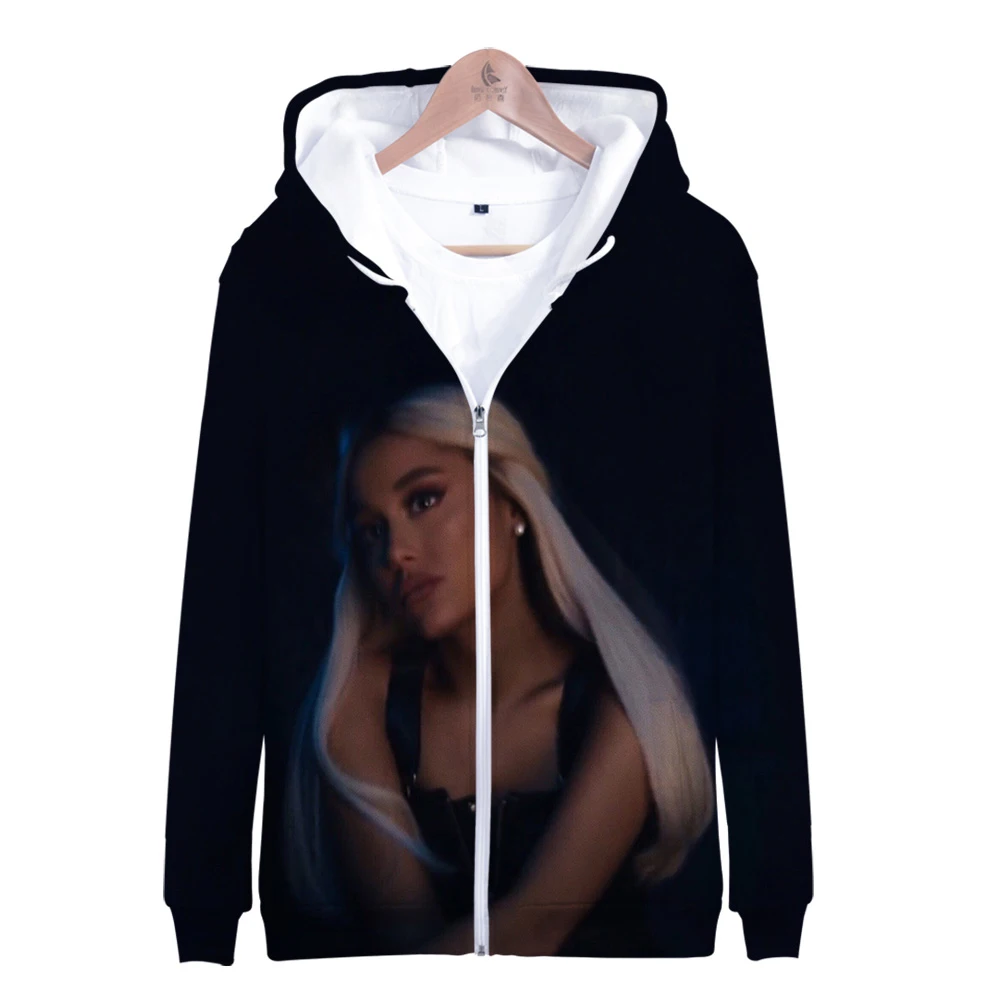 Ariana Grande 3D популярная молния уличная хип хоп новая хипстерская удобная толстовка