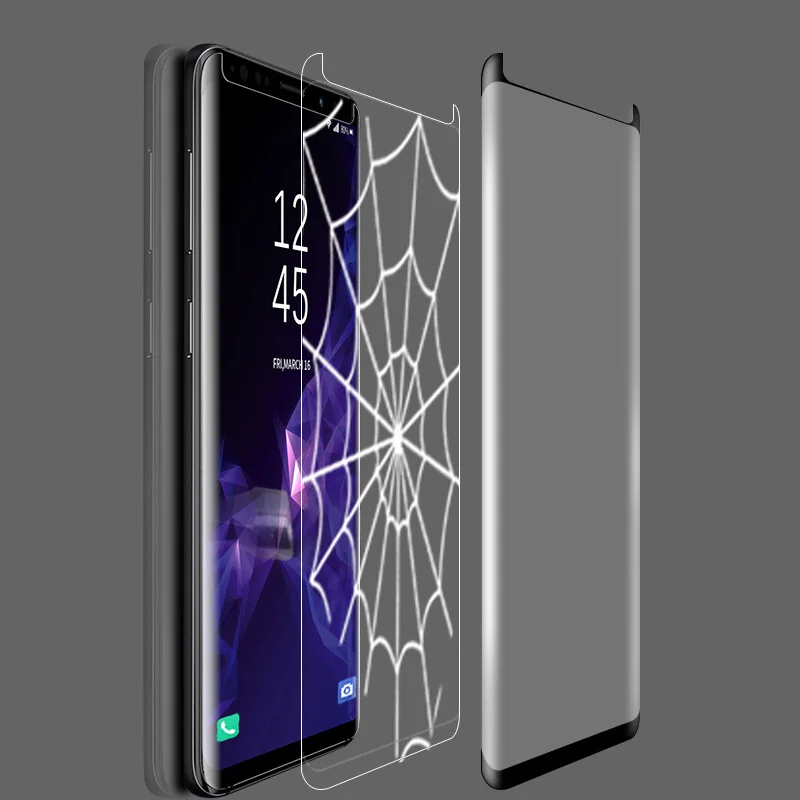 EXUNTON 3D матовое закаленное стекло для samsung Galaxy Note 9 матовый чехол с защитной пленкой