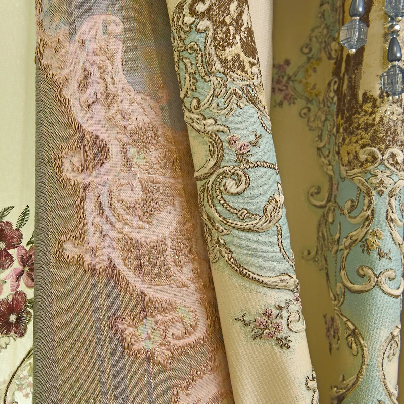 Роскошные жаккардовые занавески с 3D рисунком оленя для гостиной