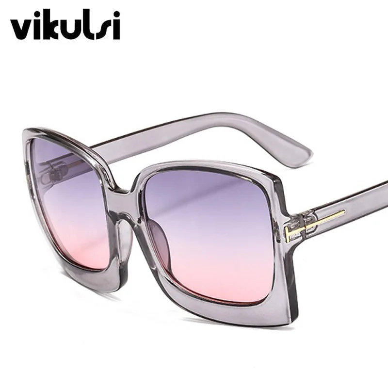 

Summer Style Ladies Brand Designer T-Frame Sunglasses Women Vintage Luxury Square Sun glasses For Female Male Big Shades UV400