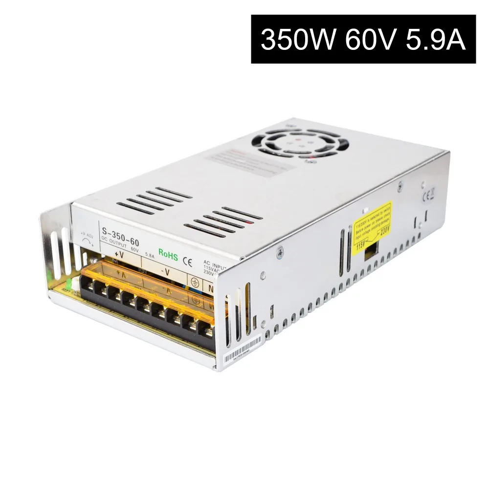 DC60V 350 Вт 5.9A импульсный источник питания 115 В/230 В для шагового двигателя DIY ЧПУ маршрутизатор