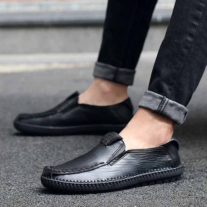

Nice Handmade Men Loafers Breathable Moccasins Men Shoes Casual Soft Leather Slip On