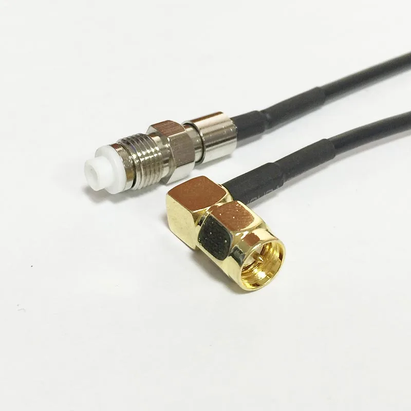 SMA Штекер прямоугольный разъем FME гнездовой RG174 оптом 20 см 8 &quotадаптер|fme connector|adapter
