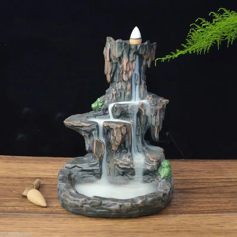 Керамическая горная горелка для благовоний и 7 конусов|incense burner|smoke backflowincense backflow