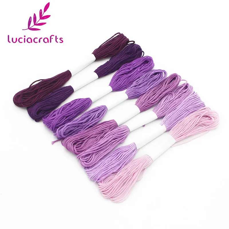 Lucia crafts 6 акций L: 7 м якорь вышивка крестиком хлопок вышивка нить шитье DIY аксессуары ручной работы 8 шт./лот W0103