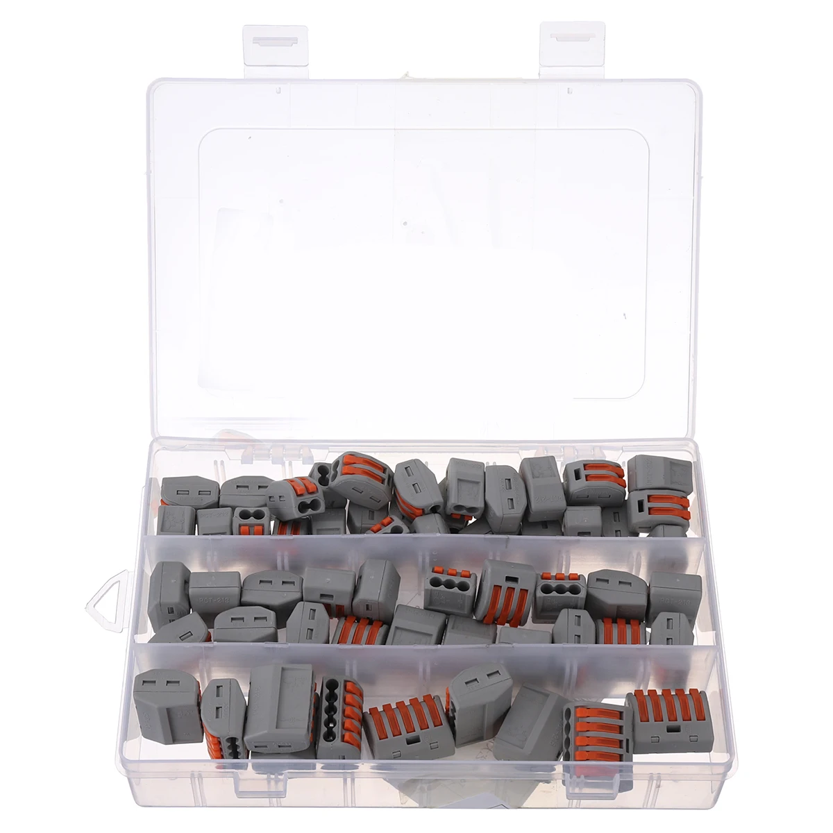 60Pcs 2/3/5 Pin Cage Holes Spring Conductor Terminal Block Electric Cable Wire Universal Fast Connector | Обустройство дома