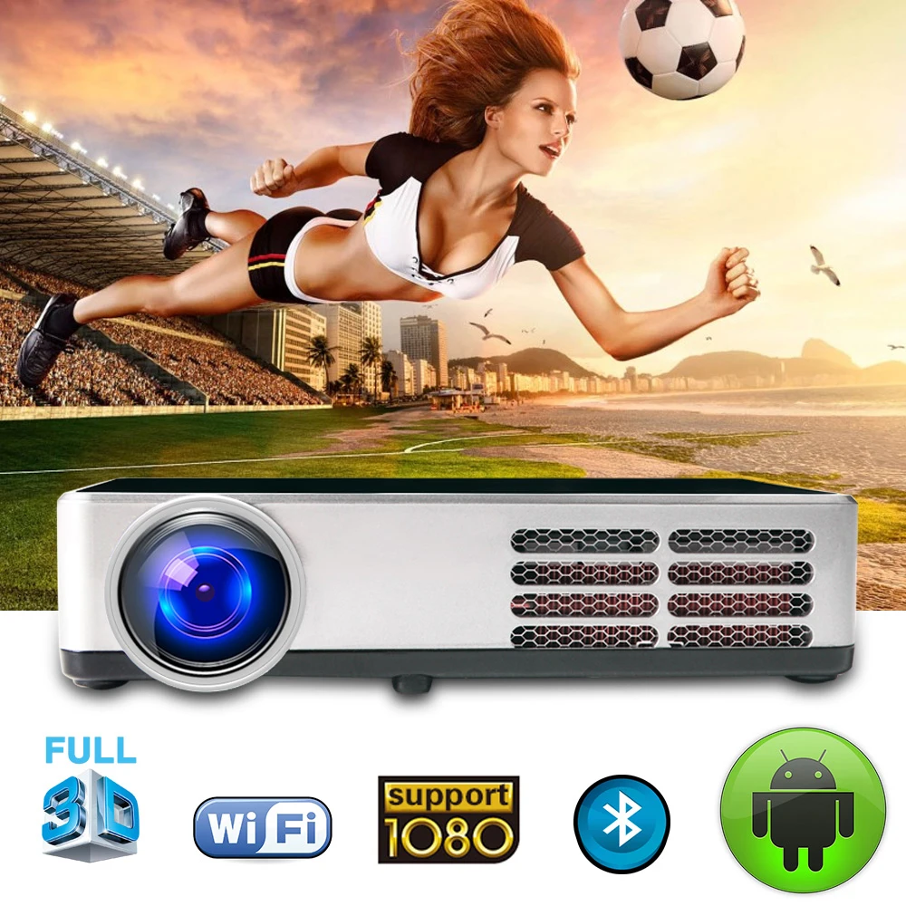Poner saund 600 мини проектор dlp Android Proyector затвора 3D Поддержка wi fi Full HD 1080 p HDMI домашний
