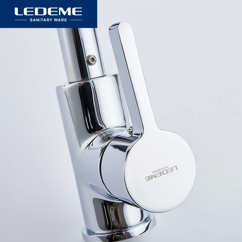 LEDEME Смеситель для кухни с силиконовым изливом латунь L4898|kitchen faucet|brass kitchen faucetkitchen