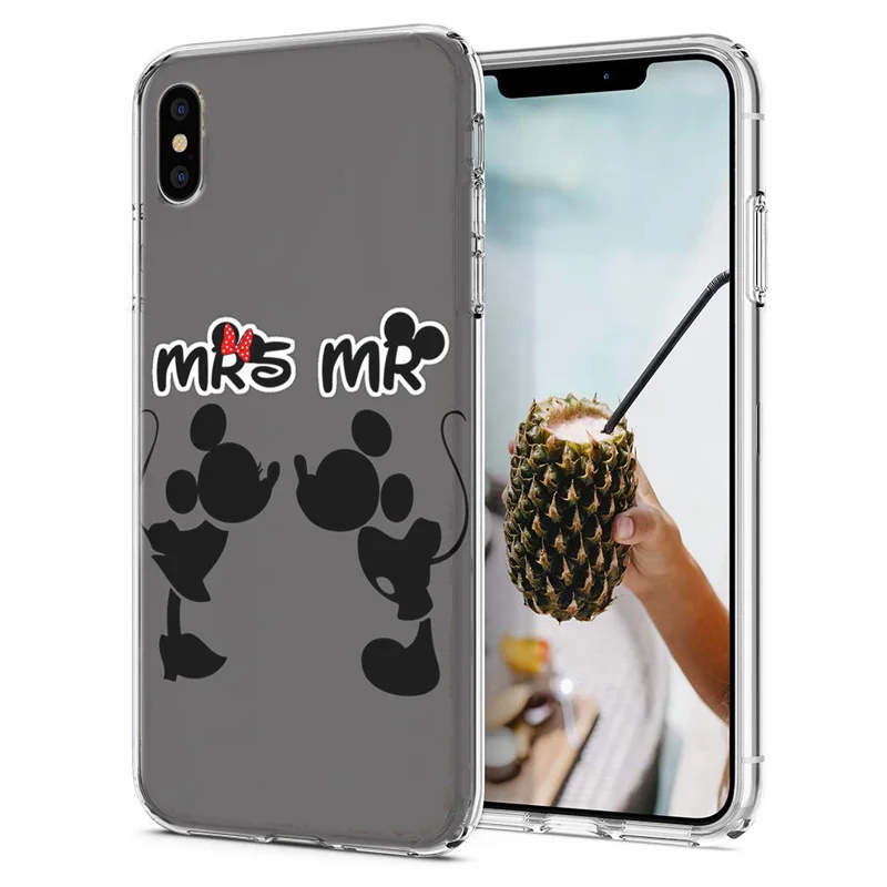 Soft Phone Case For iPhone 6 7 XS Max Covers TPU Colorful Mandara Mickey Minnie Pattern Fundas X XR F092 |